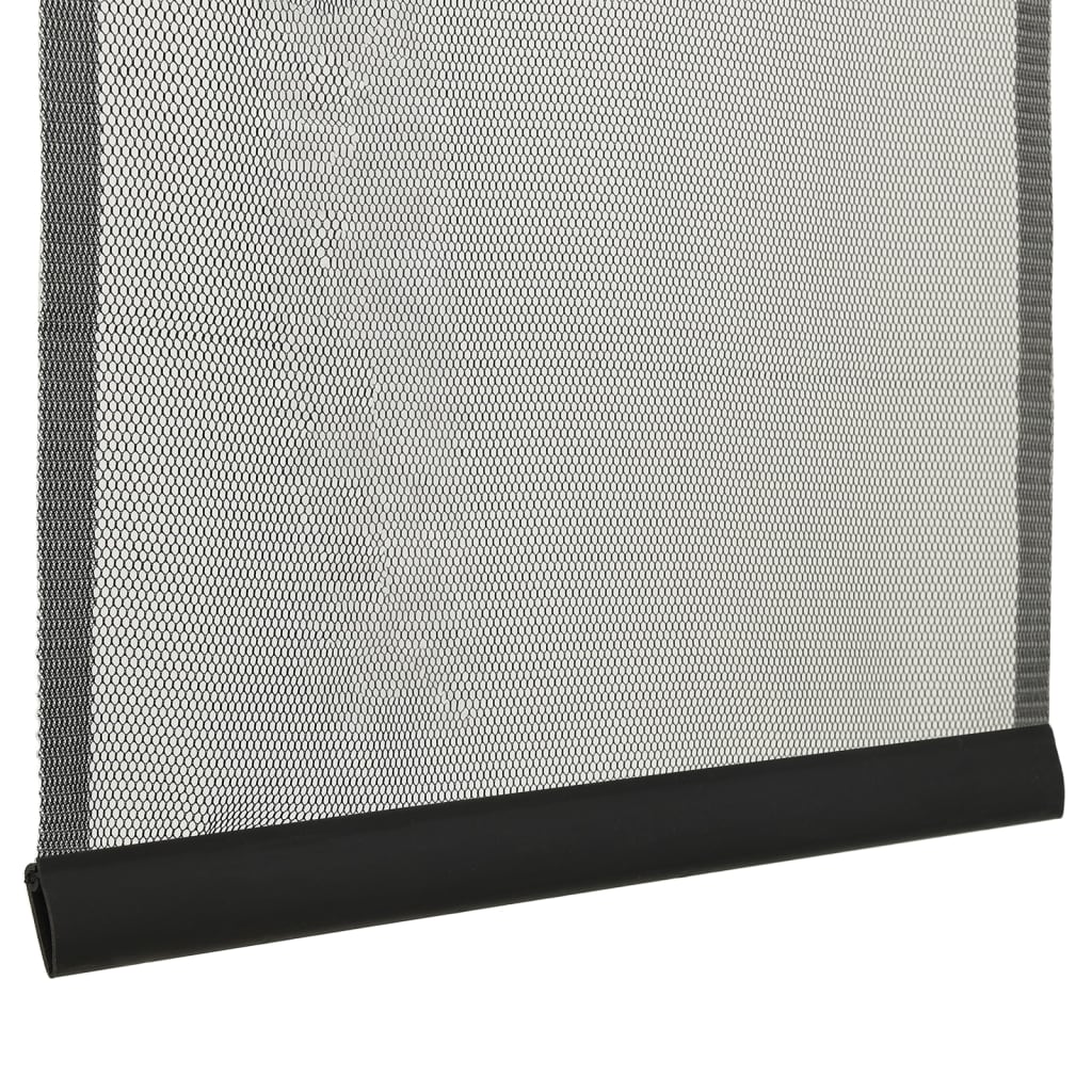 vidaXL Moskitiera na drzwi, 5-panelowa, czarna, 120x240 cm
