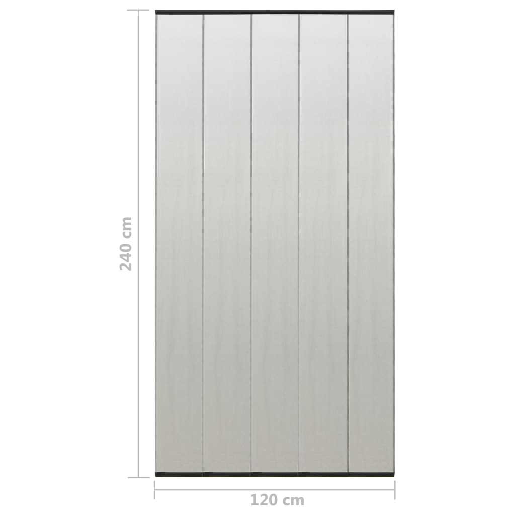 vidaXL Moskitiera na drzwi, 5-panelowa, czarna, 120x240 cm