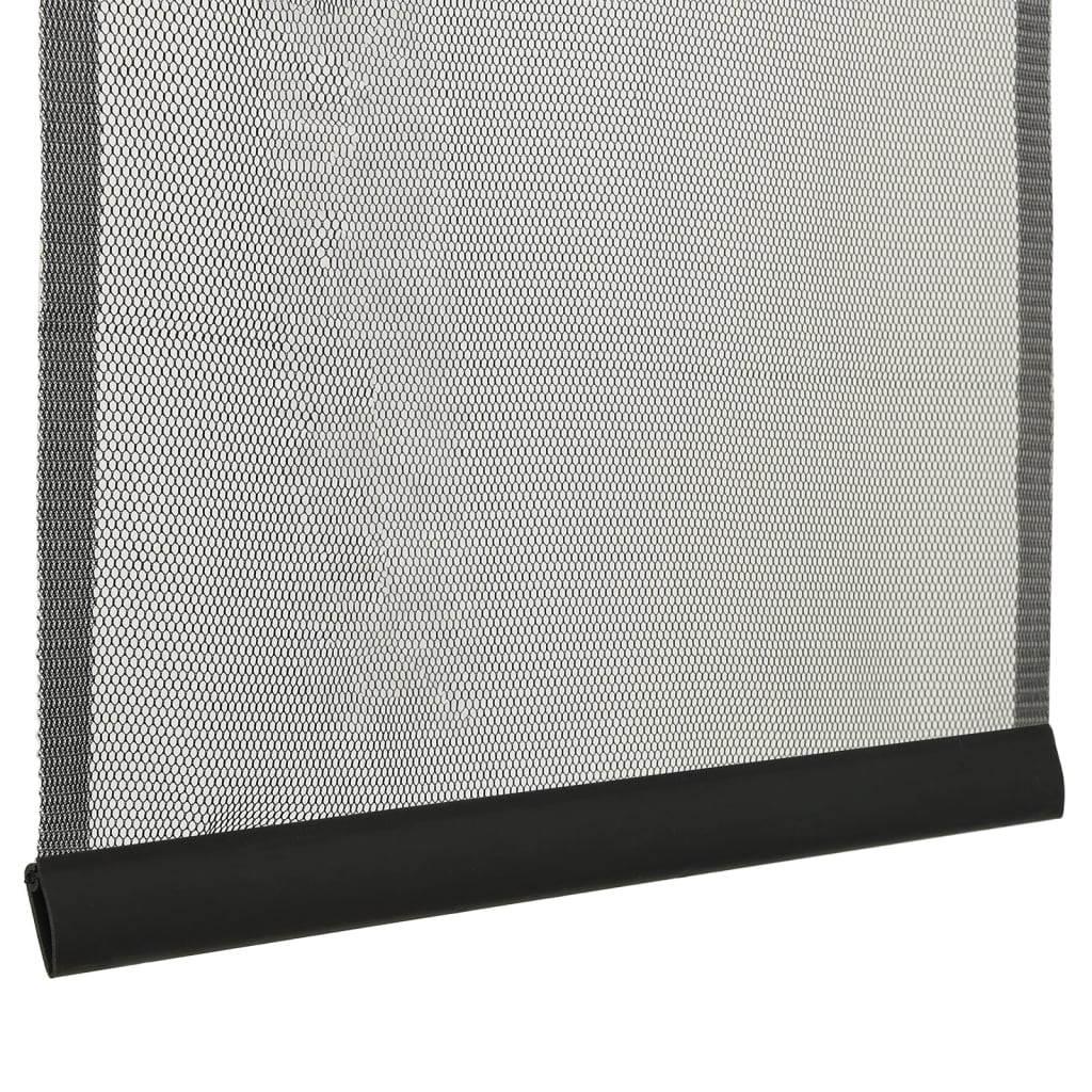 vidaXL Moskitiera na drzwi, 10-panelowa, czarna, 240x240 cm