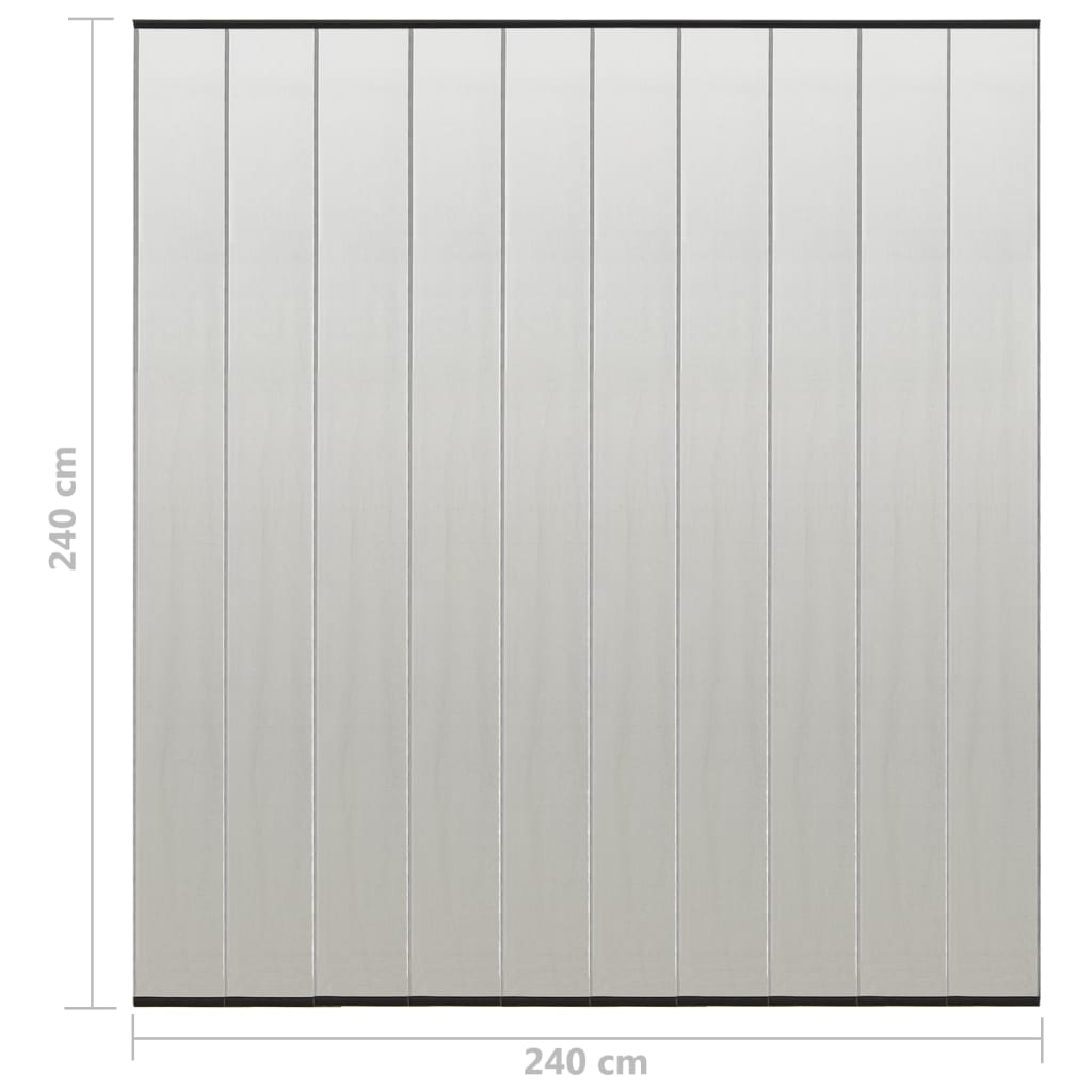 vidaXL Moskitiera na drzwi, 10-panelowa, czarna, 240x240 cm