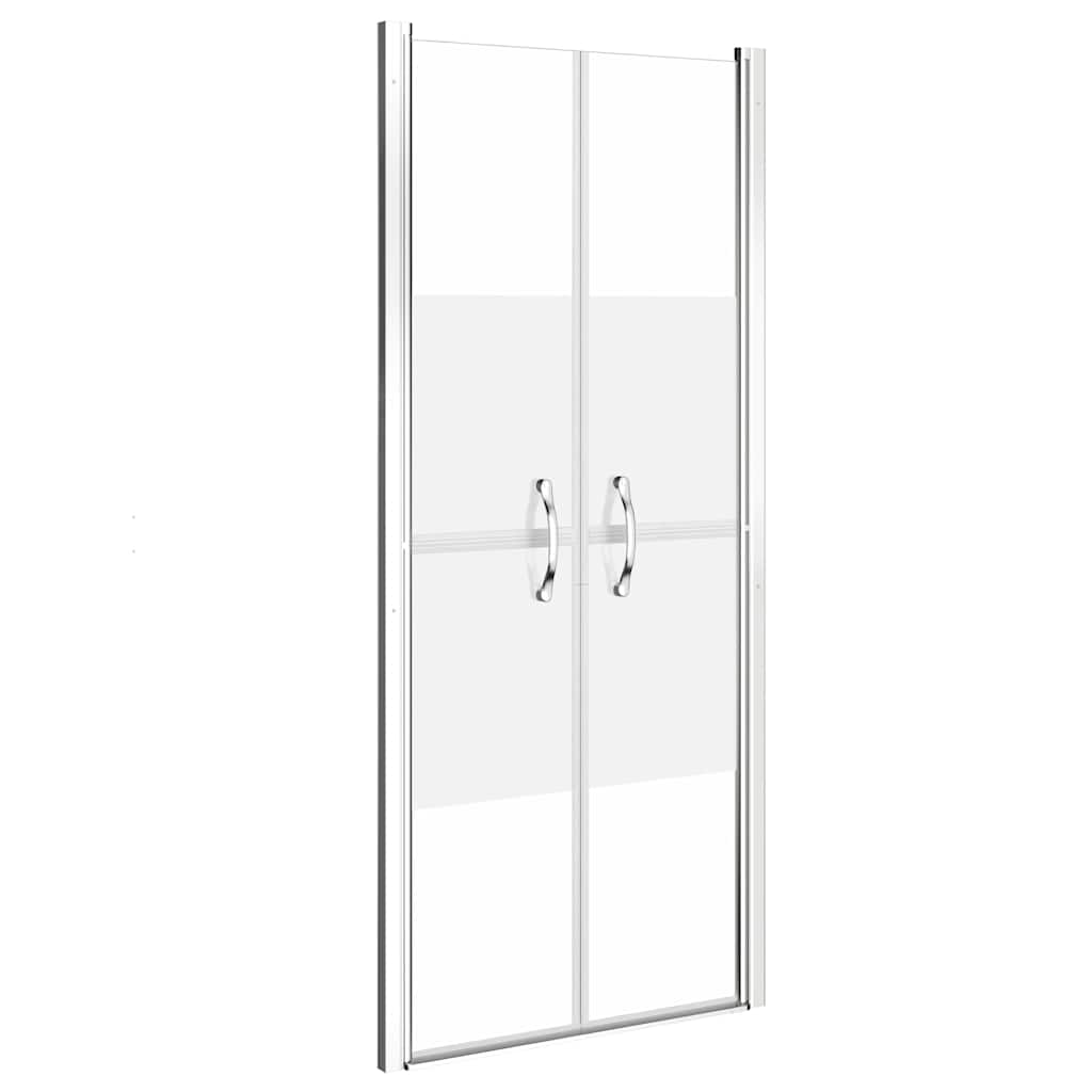 vidaXL Drzwi prysznicowe, szkło częściowo mrożone, ESG, 71x190 cm