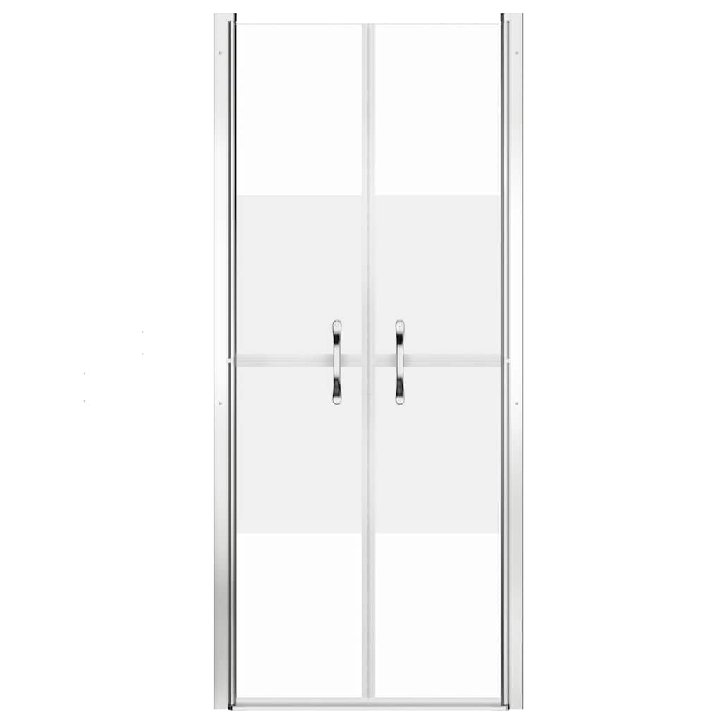 vidaXL Drzwi prysznicowe, szkło częściowo mrożone, ESG, 71x190 cm