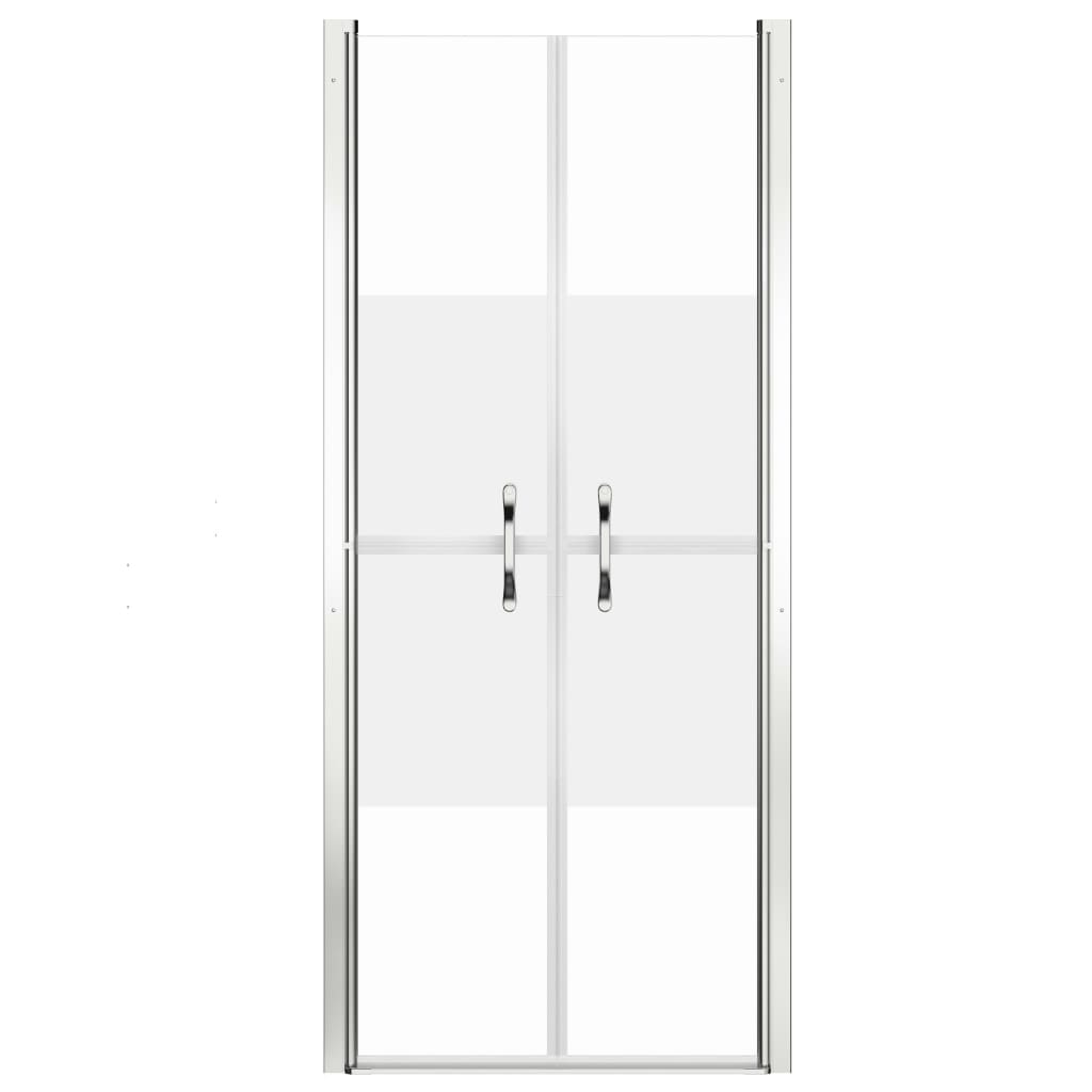 vidaXL Drzwi prysznicowe, szkło częściowo mrożone, ESG, 86x190 cm