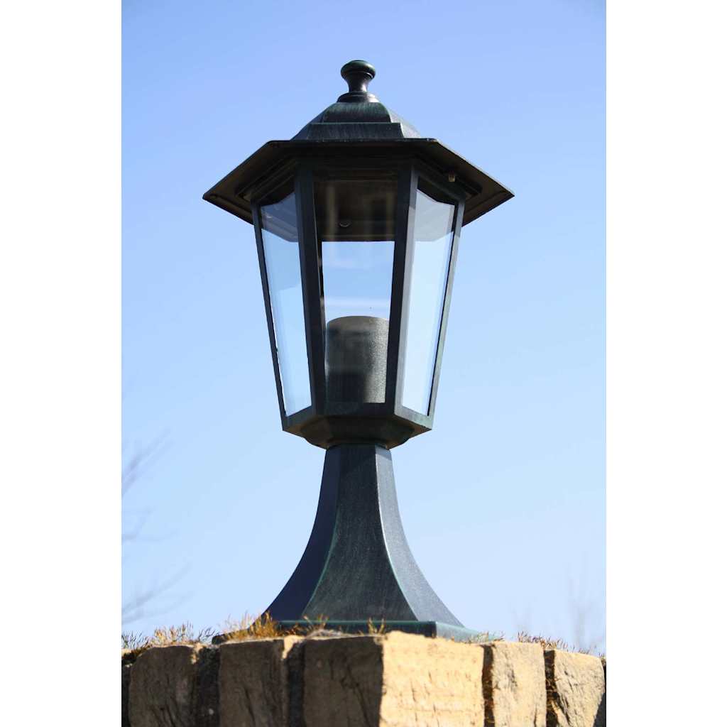 vidaXL Lampy ogrodowe, 2 szt., ciemnozielone/czarne, aluminium