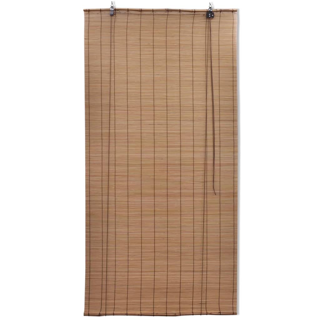 vidaXL Bambusowe rolety, 2 szt., 80 x 160 cm, brązowe