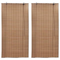 vidaXL Bambusowe rolety, 2 szt., 120 x 220 cm, brązowe