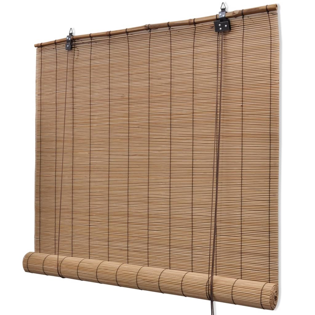 vidaXL Bambusowe rolety, 2 szt., 120 x 220 cm, brązowe