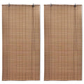 vidaXL Bambusowe rolety, 2 szt., 150 x 220 cm, brązowe