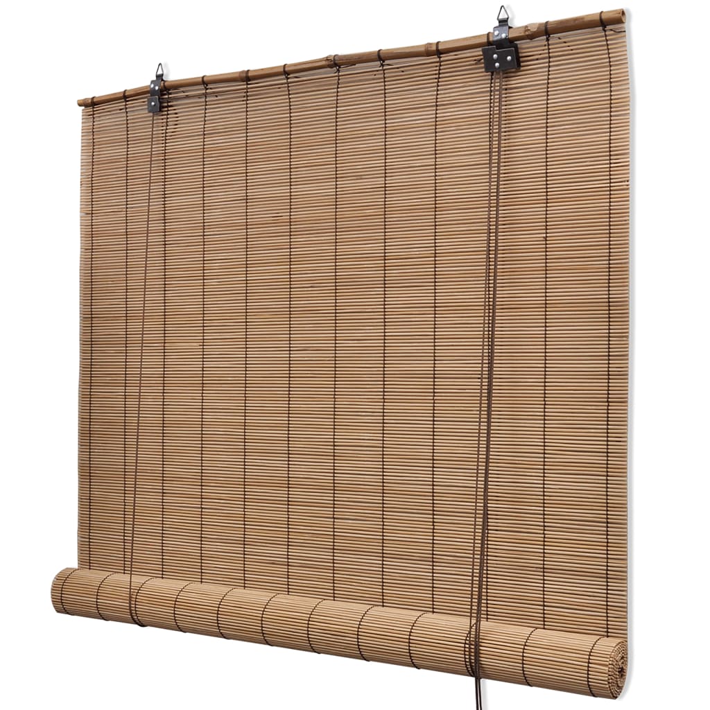 vidaXL Bambusowe rolety, 2 szt., 150 x 220 cm, brązowe
