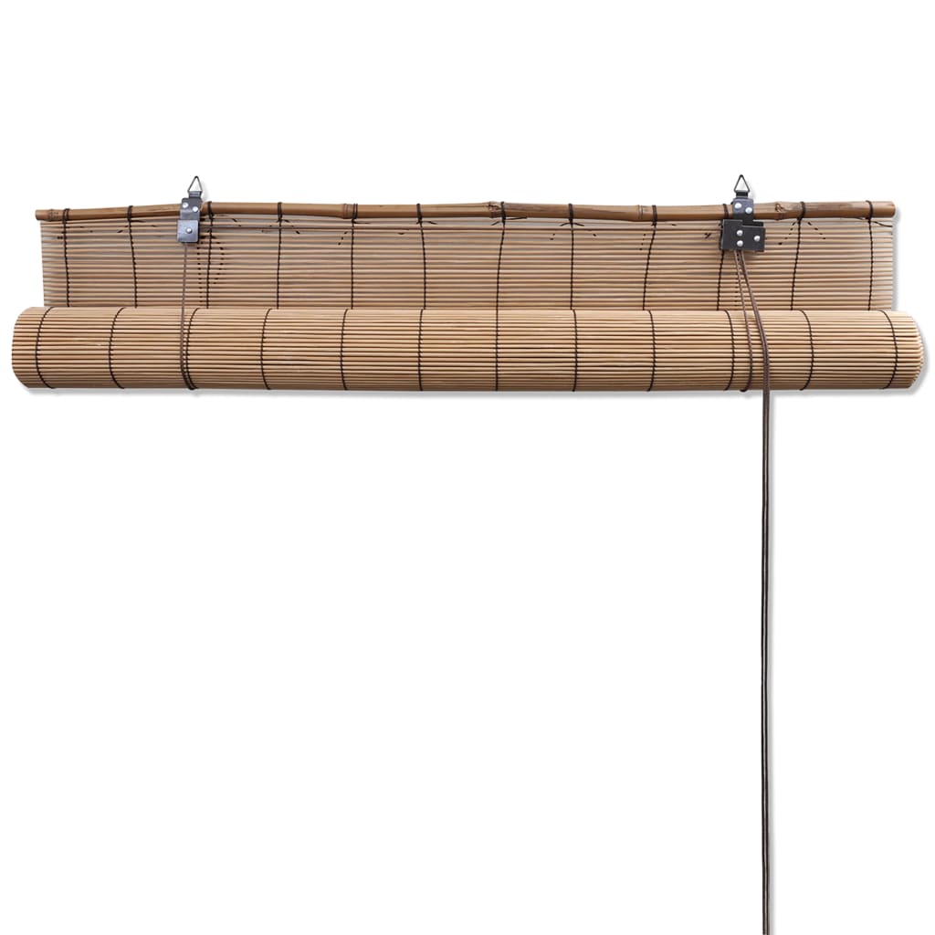 vidaXL Bambusowe rolety, 2 szt., 150 x 220 cm, brązowe