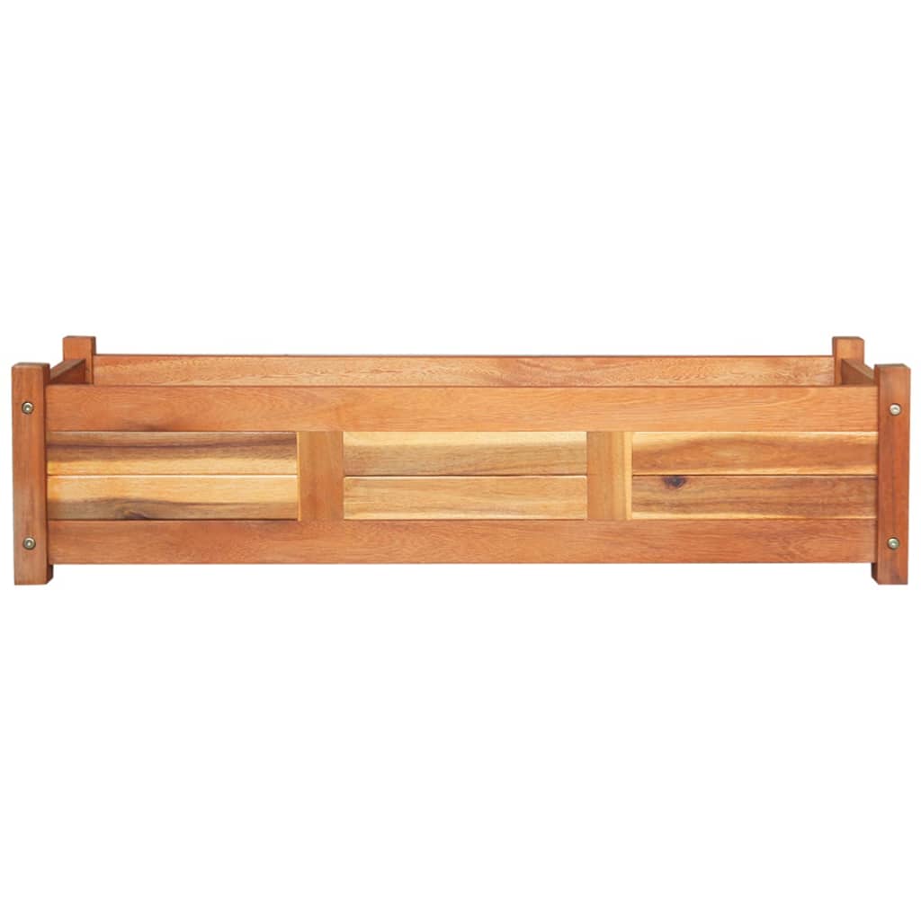 vidaXL Podwyższone donice, 2 szt., drewno akacjowe, 100x30x25 cm