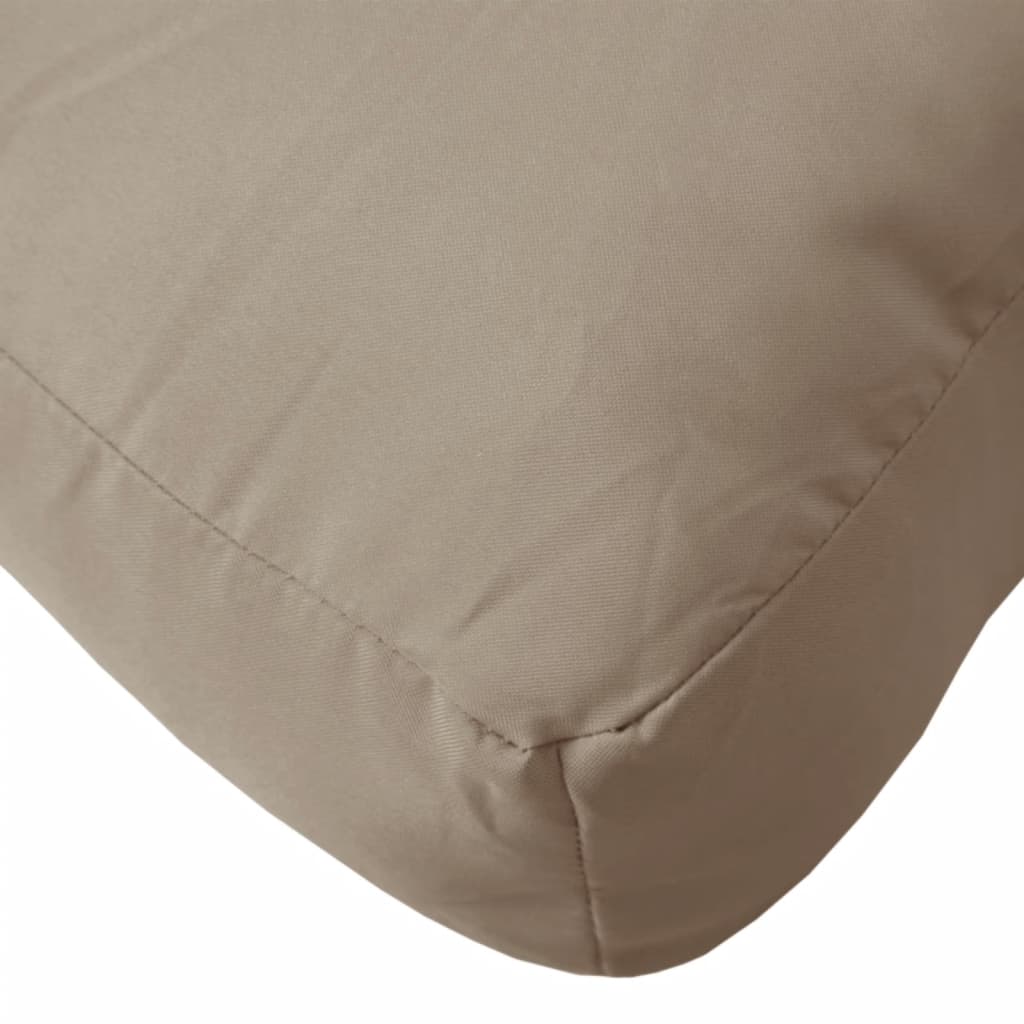 vidaXL Poduszki na palety, 3 szt., kolor taupe, tkanina