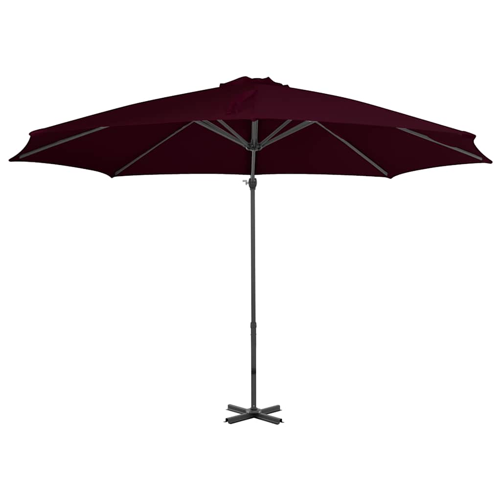 vidaXL Parasol wiszący z aluminiowym słupkiem, 300 cm, czerwony