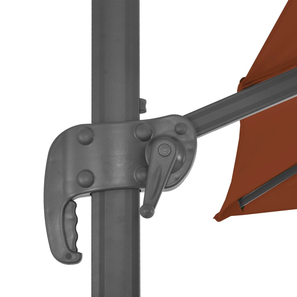 vidaXL Parasol ogrodowy Cantilever z aluminiowym słupkiem, terakota, 400x300 cm