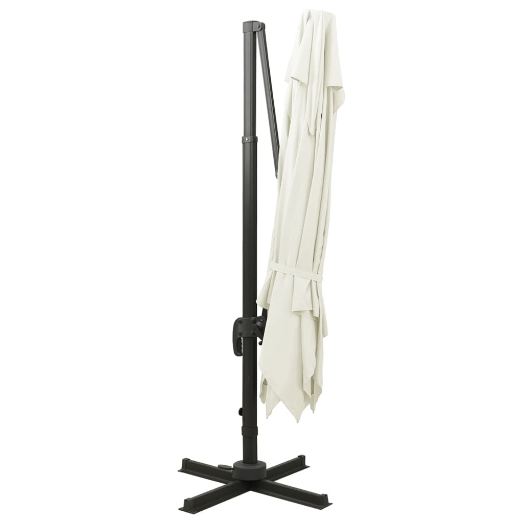 vidaXL Parasol ogrodowy Cantilever z podwójnym blatem 300x300 cm, piaskowy