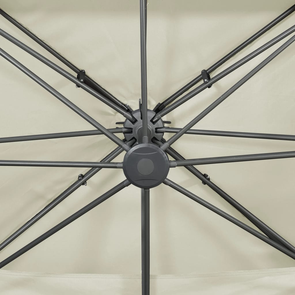vidaXL Parasol ogrodowy Cantilever z podwójną górą, piaskowy, 400x300 cm