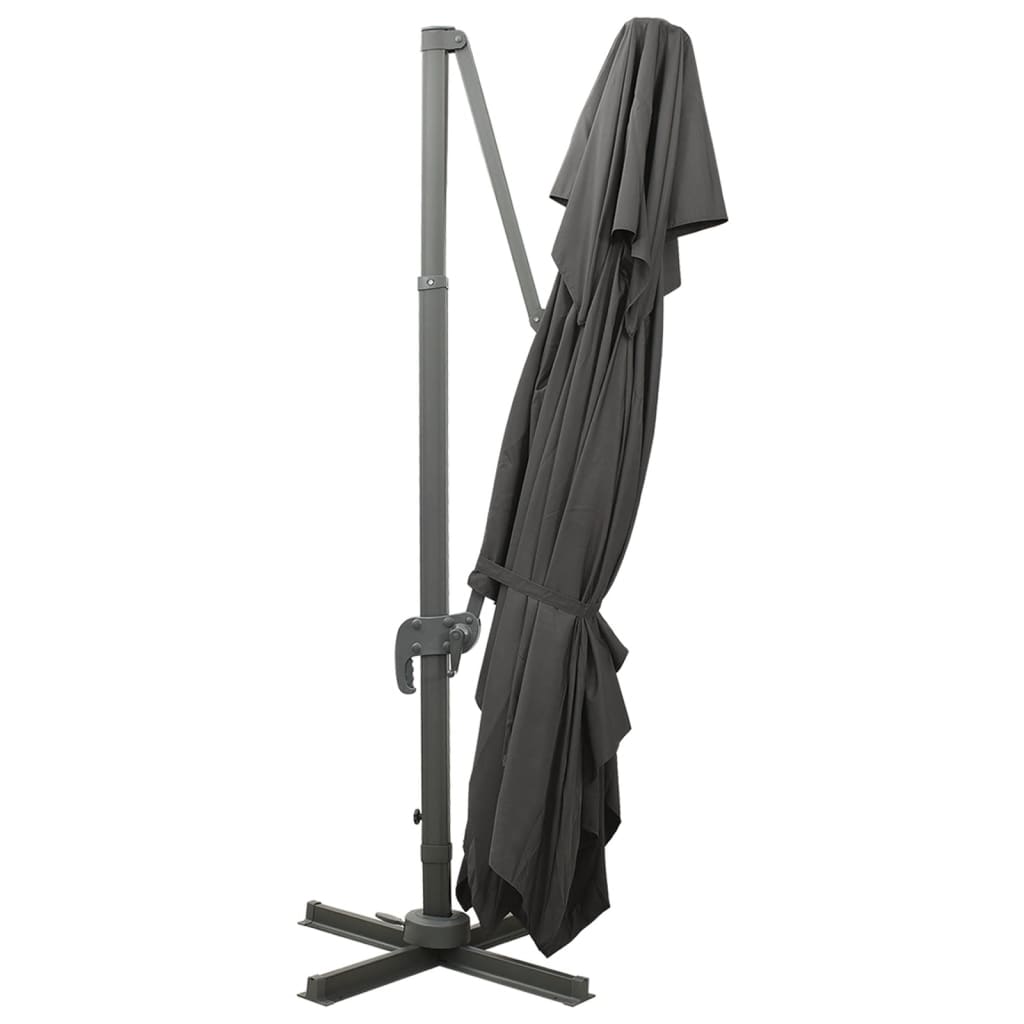 vidaXL Parasol ogrodowy Cantilever z podwójnym blatem, antracytowy 400x300 cm