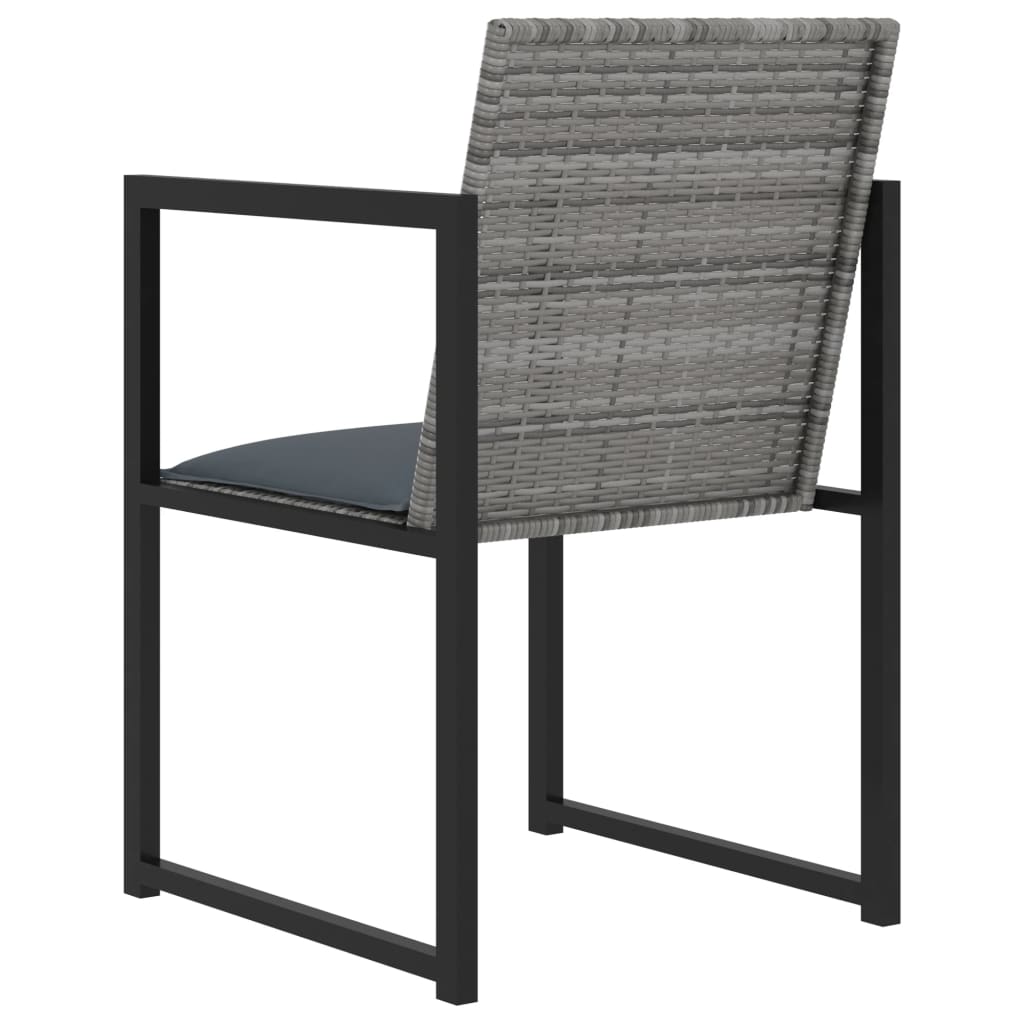 vidaXL 9-cz. zestaw mebli ogrodowych z poduszkami, rattan PE, szary