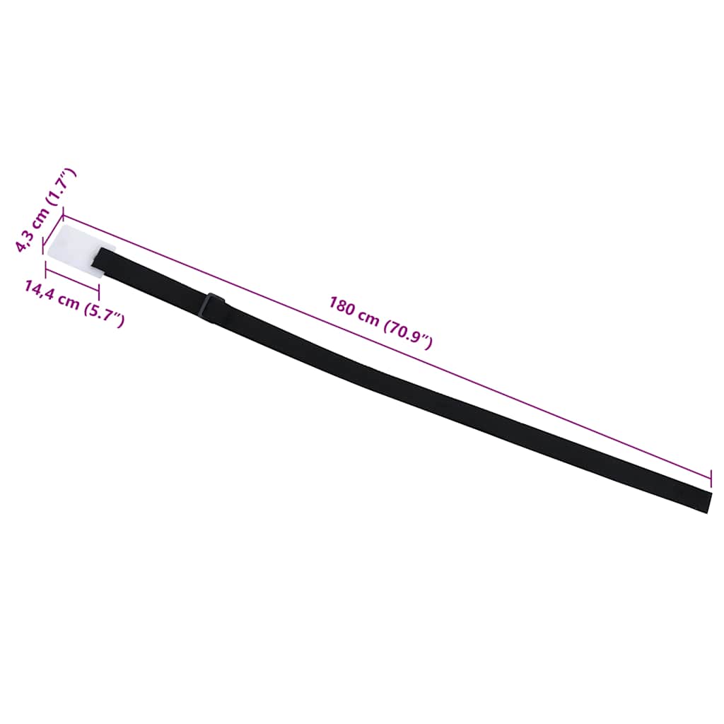 vidaXL Uniwersalne mocowania pokrywy basenu do rolki, 8 szt., 1,8 m