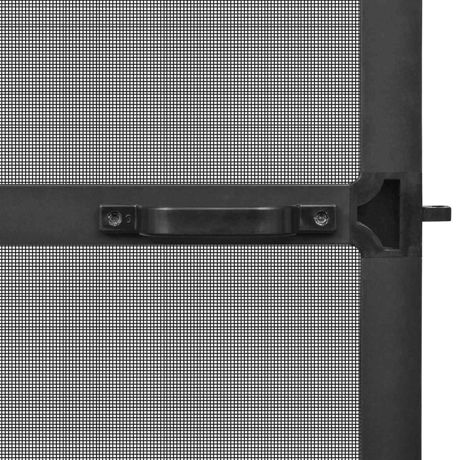 vidaXL Screen na owady z zawiasami Antracytowy i czarny 100 x 215 cm
