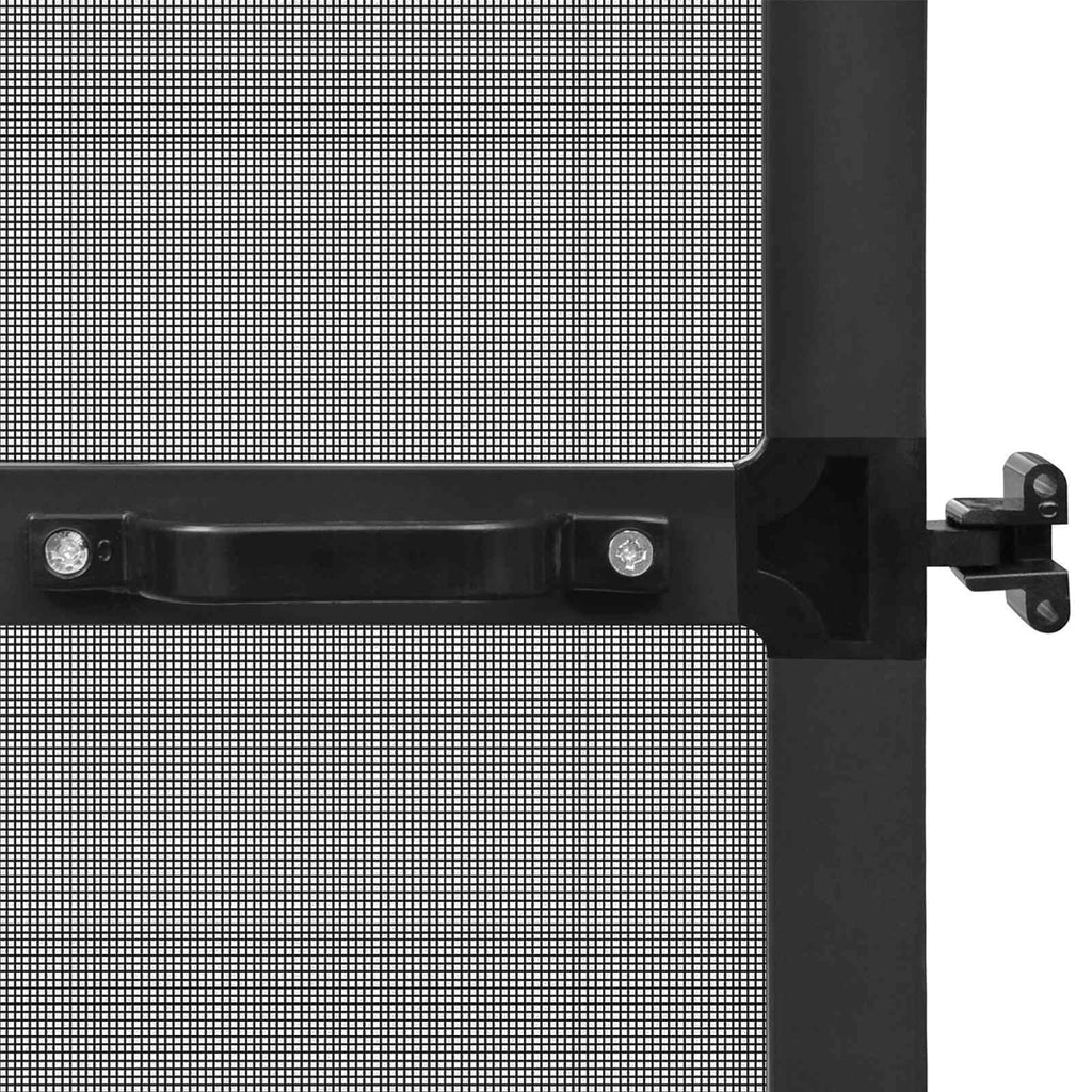 vidaXL Screen na owady z zawiasami Antracytowy i czarny 100 x 215 cm