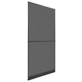 vidaXL Screen na owady z zawiasami Antracytowy i czarny 100 x 215 cm