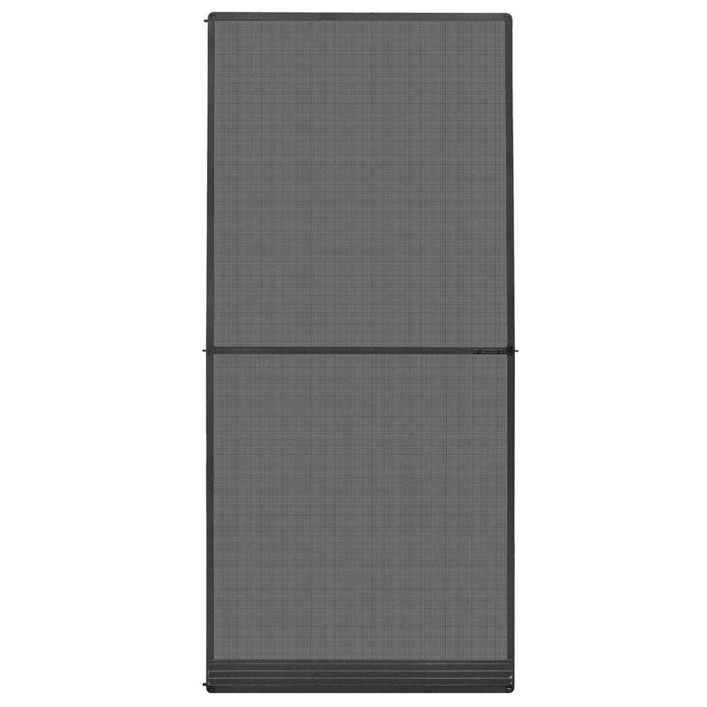vidaXL Screen na owady z zawiasami Antracytowy i czarny 100 x 215 cm