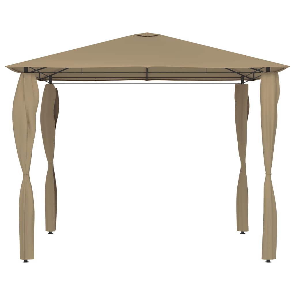 vidaXL Altana z pokryciem słupków 3x3x2,6 m, taupe, 160 g/m²