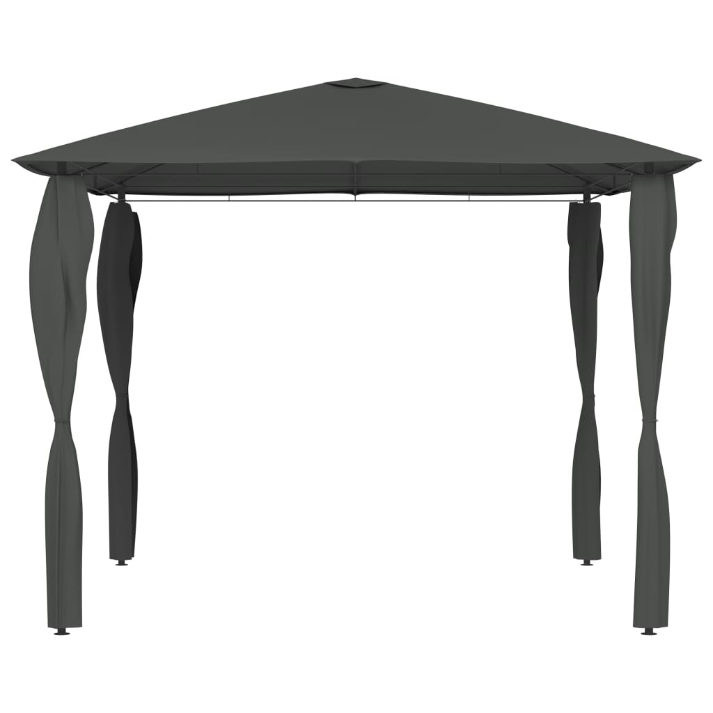 vidaXL Altana z pokryciem słupków 3x3x2,6 m, antracytowa, 160 g/m²