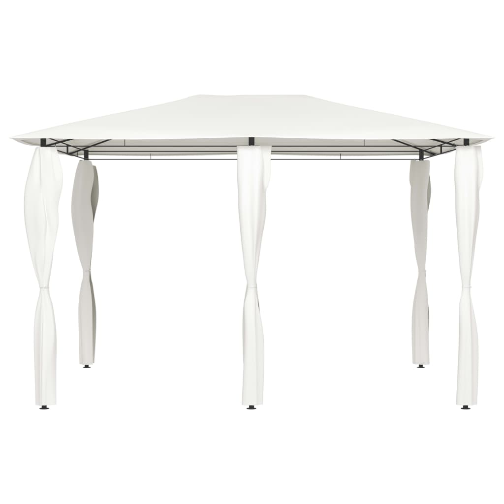 vidaXL Altana z pokryciem słupków 3x4x2,6 m, kremowa, 160 g/m²