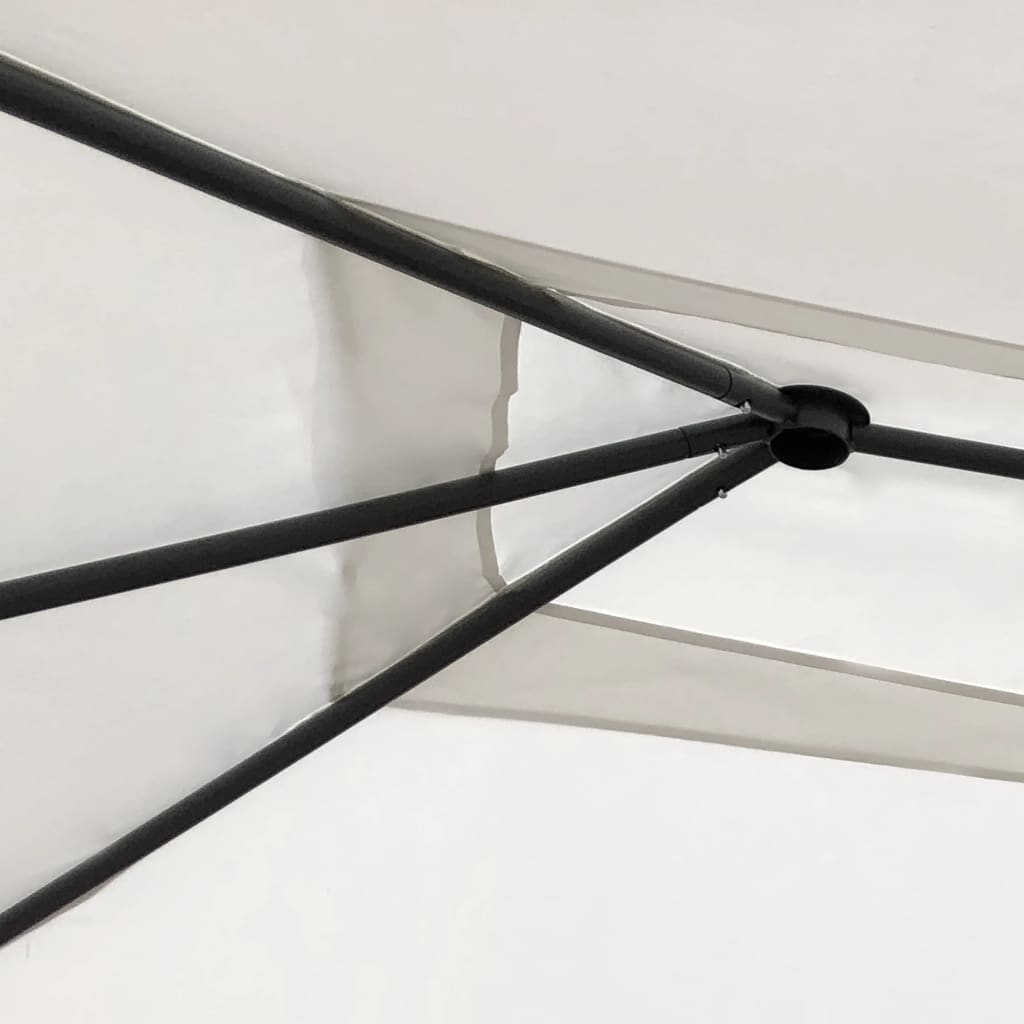 vidaXL Altana z pokryciem słupków 3x4x2,6 m, kremowa, 160 g/m²