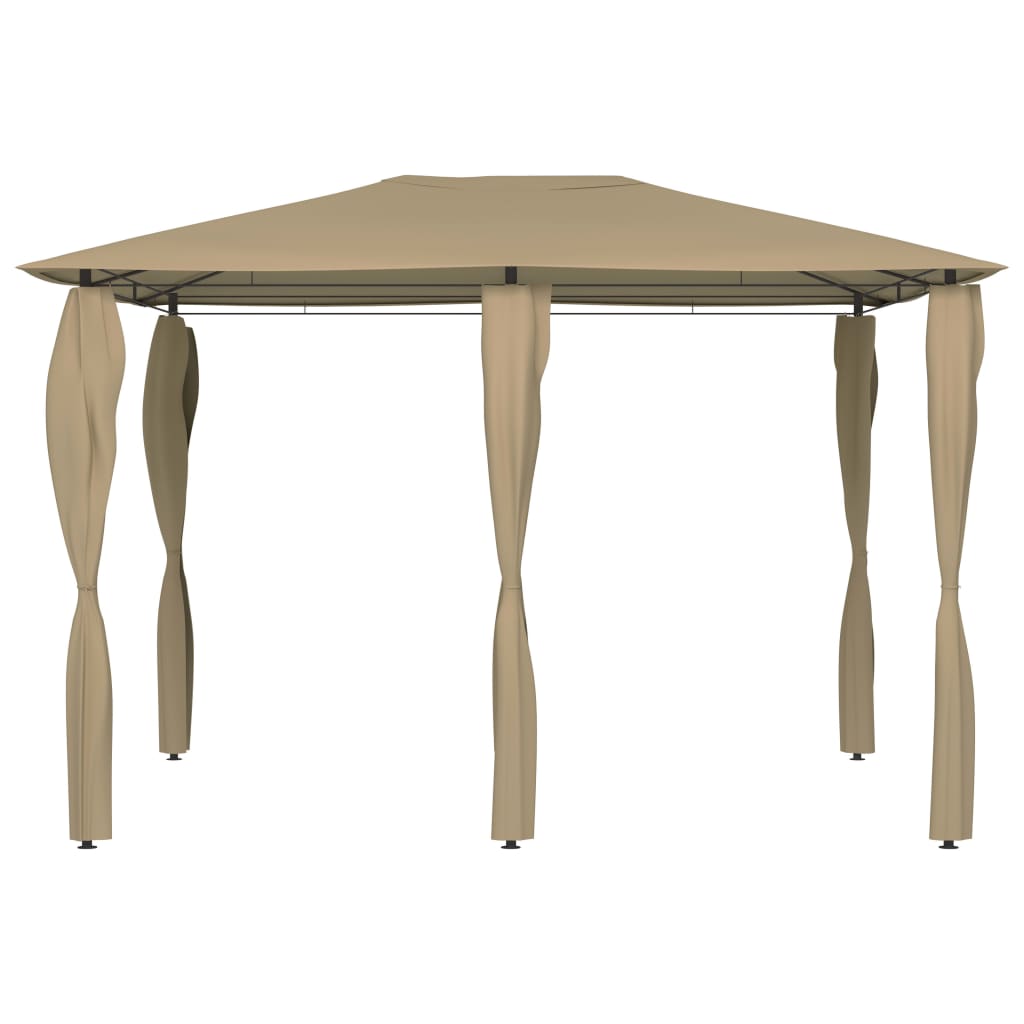 vidaXL Altana z pokryciem słupków 3x4x2,6 m, taupe, 160 g/m²