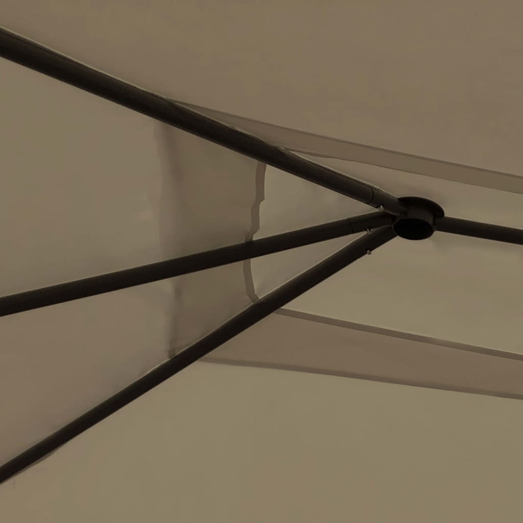 vidaXL Altana z pokryciem słupków 3x4x2,6 m, taupe, 160 g/m²