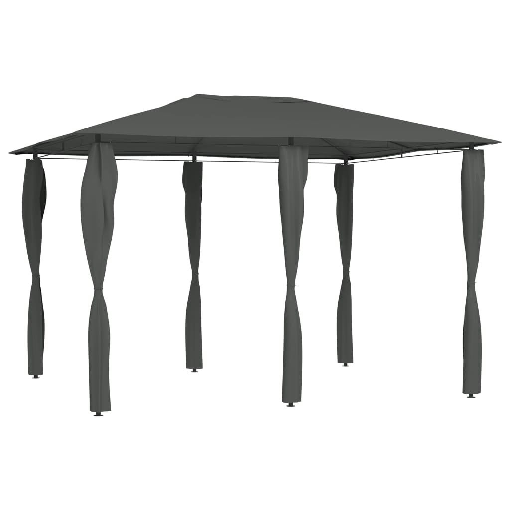 vidaXL Altana z pokryciem słupków 3x4x2,6 m, antracytowa, 160 g/m²