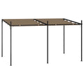 vidaXL Altana z rozsuwanym dachem, 400x300x233 cm, kolor taupe