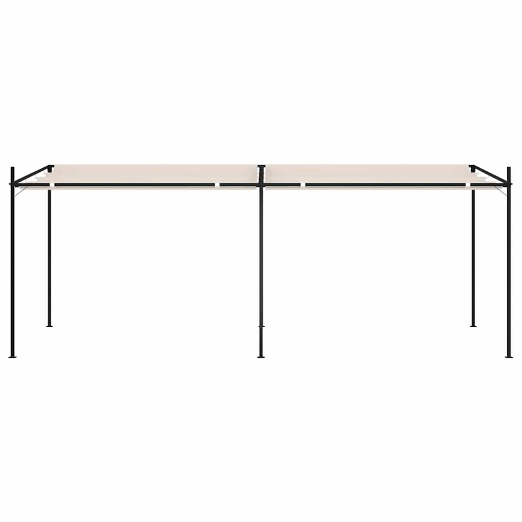vidaXL Altana z rozsuwanym dachem, 600x300x233 cm, kremowa