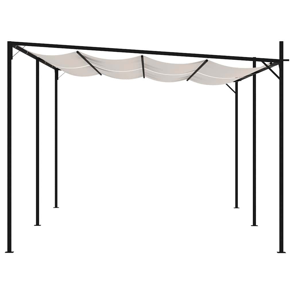 vidaXL Altana z rozsuwanym dachem, 600x300x233 cm, kremowa