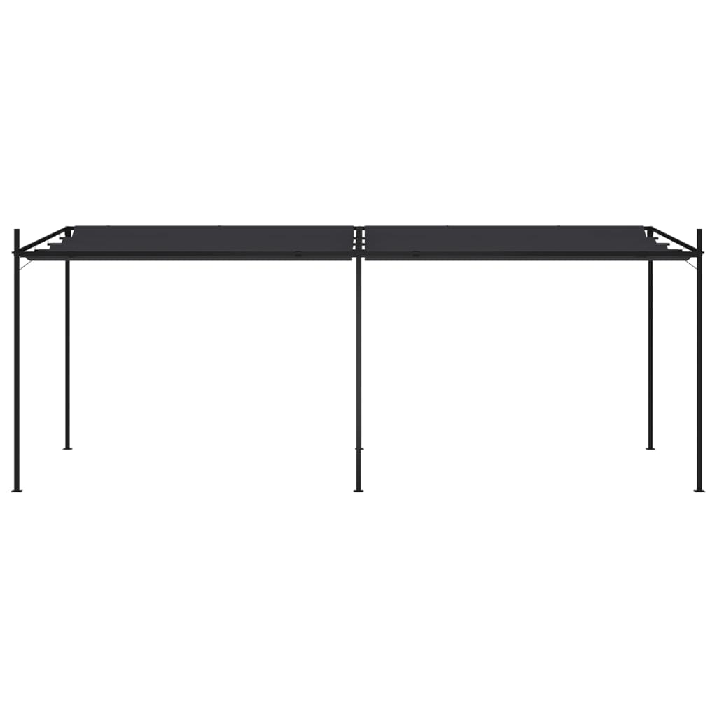 vidaXL Altana z rozsuwanym dachem, 600x300x233 cm, antracytowa