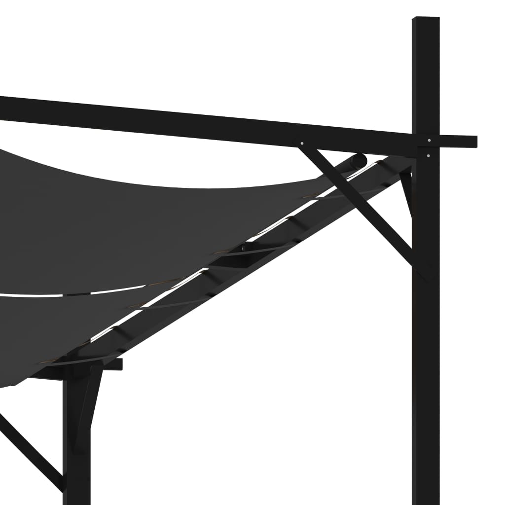 vidaXL Altana z rozsuwanym dachem, 600x300x233 cm, antracytowa