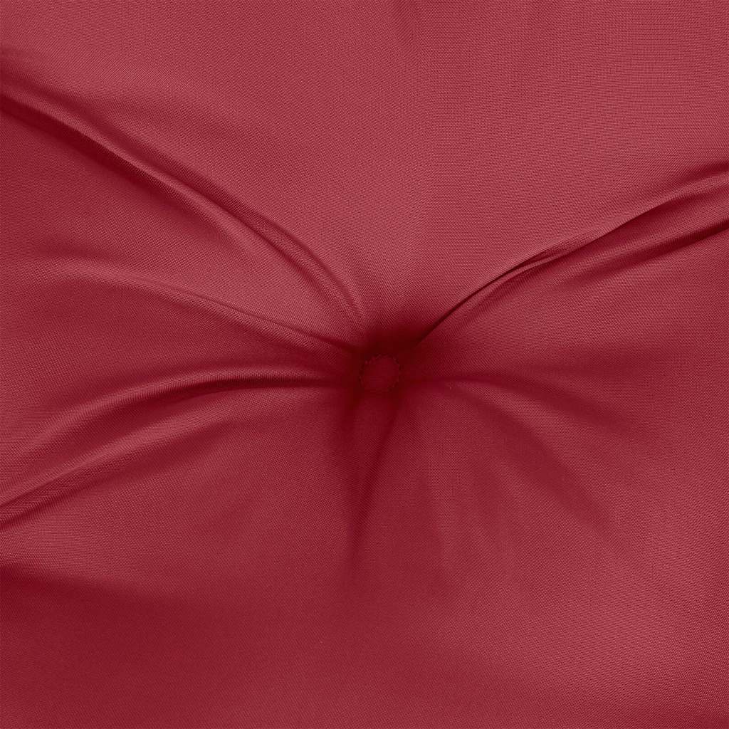 vidaXL Poduszka na ławkę ogrodową, winna czerwień, 100x(50+50)x7 cm