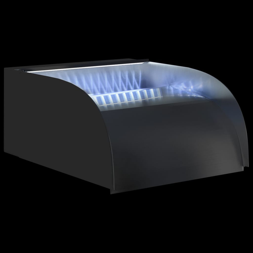 vidaXL Fontanna do basenu, lampy LED, 30x34x14 cm, stal nierdzewna 304