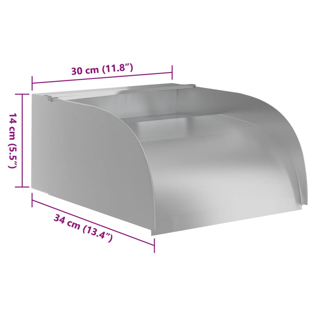 vidaXL Fontanna do basenu, lampy LED, 30x34x14 cm, stal nierdzewna 304
