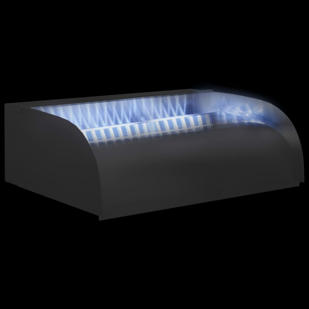 vidaXL Fontanna do basenu, lampy LED, 45x34x14 cm, stal nierdzewna 304