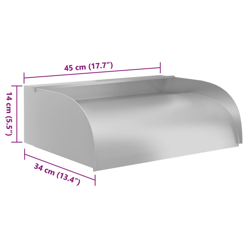 vidaXL Fontanna do basenu, lampy LED, 45x34x14 cm, stal nierdzewna 304