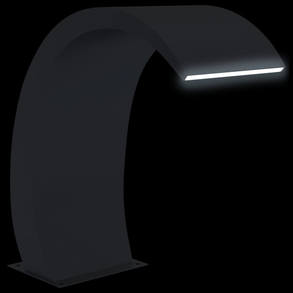 vidaXL Fontanna basenowa z LED, 22x60x70 cm, stal nierdzewna 304
