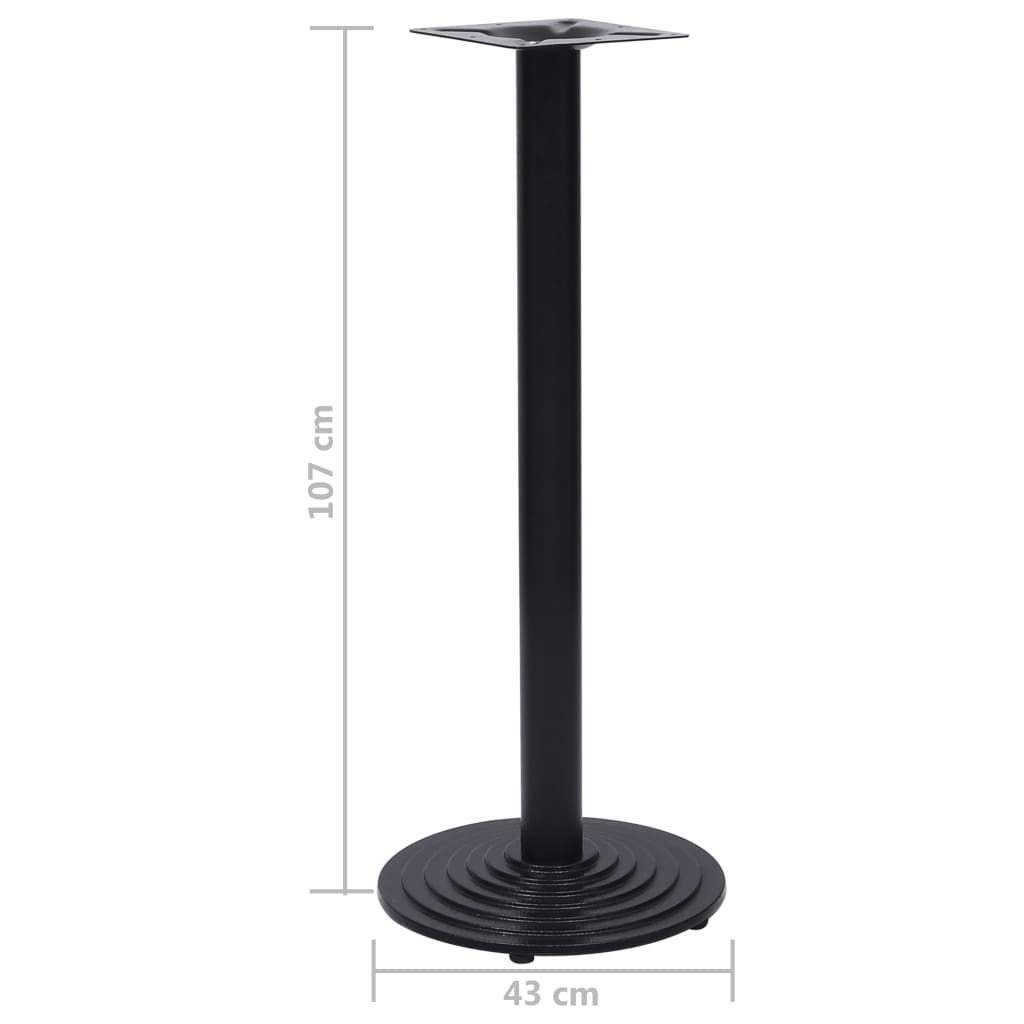 vidaXL Noga stołu bistro czarna Ø43x107 cm żeliwo