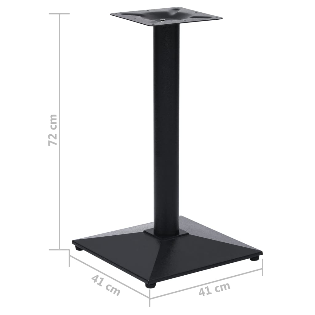 vidaXL Noga stołu bistro czarna 41x41x72 cm żeliwo