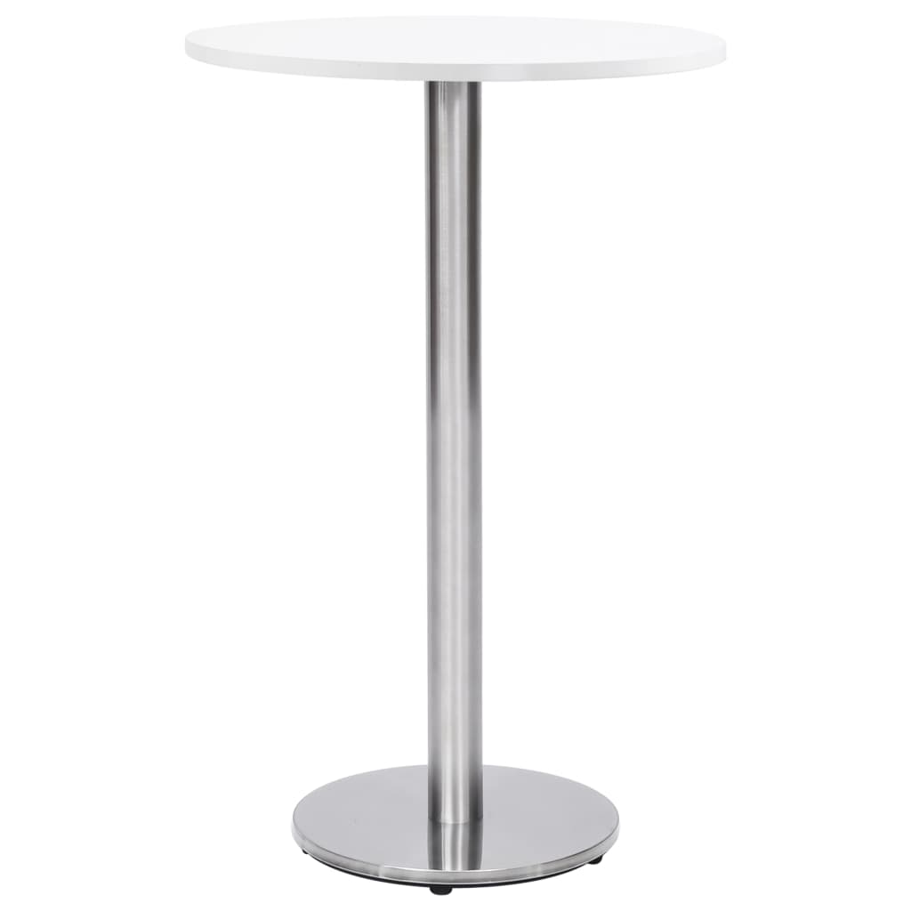 vidaXL Noga do stolika bistro, srebrna, Ø45x107 cm, stal nierdzewna