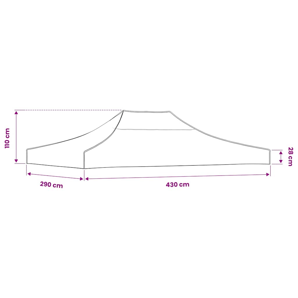vidaXL Dach do namiotu imprezowego, 4,5 x 3 m, terakota, 270 g/m²