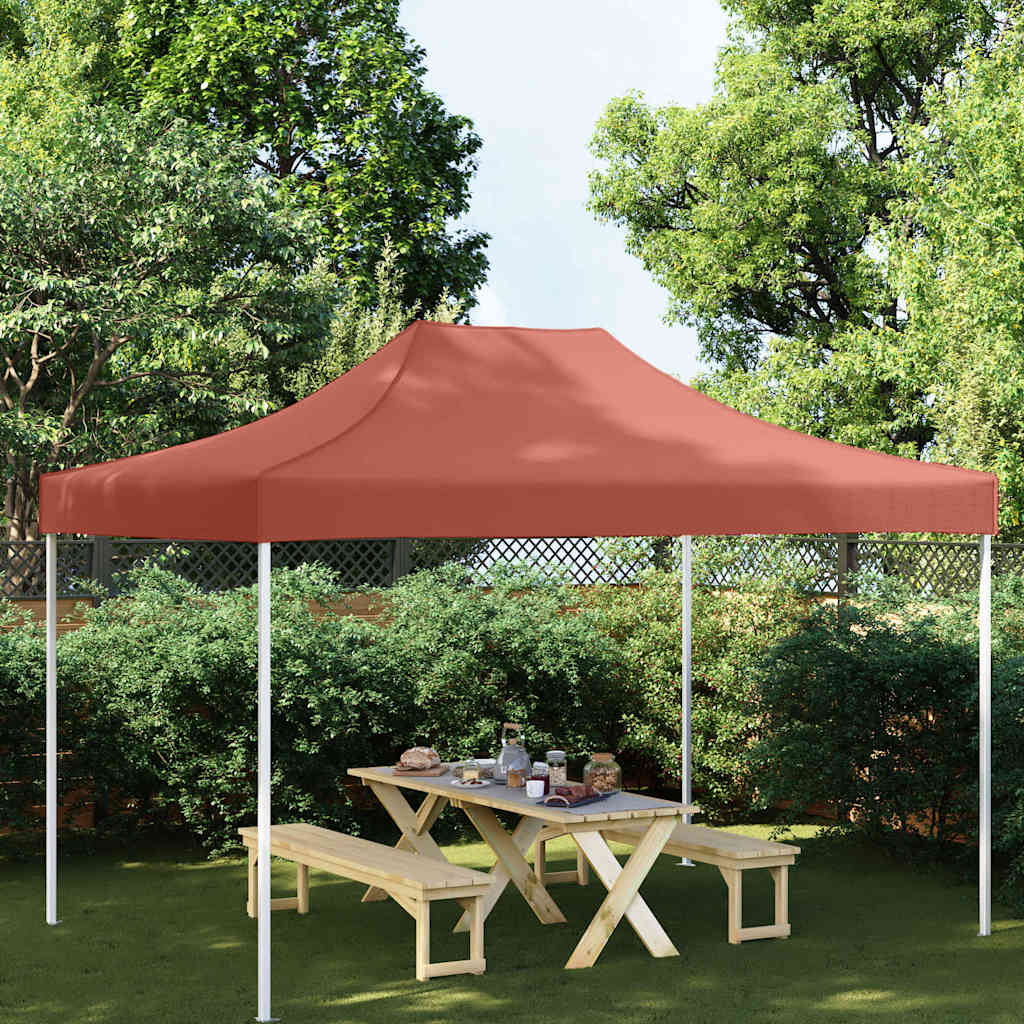 vidaXL Dach do namiotu imprezowego, 4,5 x 3 m, terakota, 270 g/m²